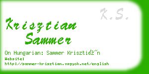 krisztian sammer business card